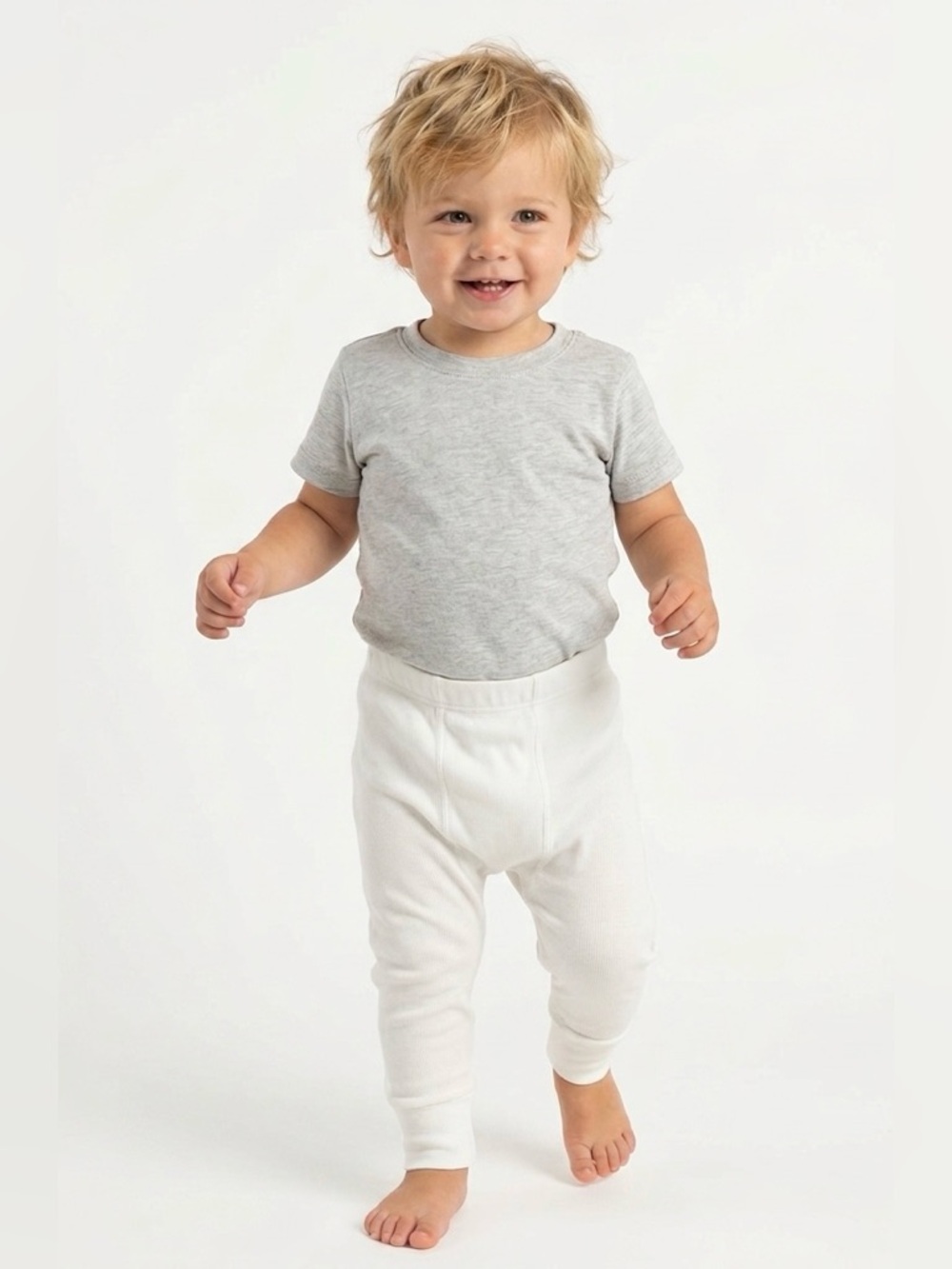 100% Organic Cotton Panda Joggers in White